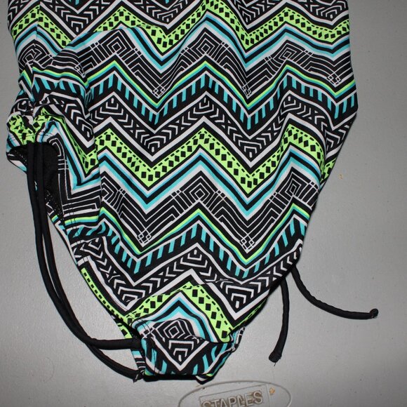 Green & Black 1 Pcs Justice Swimsuit Size 14 - Picture 6 of 8